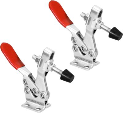 POWERTEC 2PK Hold Down Toggle Clamp, 500 lbs Holding Capacity, 225D Antislip for