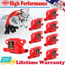 8 Ignition Coil & Spark Plug Wire For Chevy Silverado 1500 Tahoe GMC V8 12570616