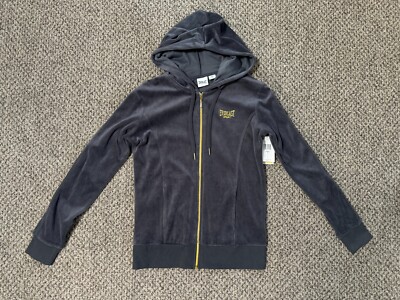 Everlast Sport Women Grey Full Zip Velour Hoody Size M Medium