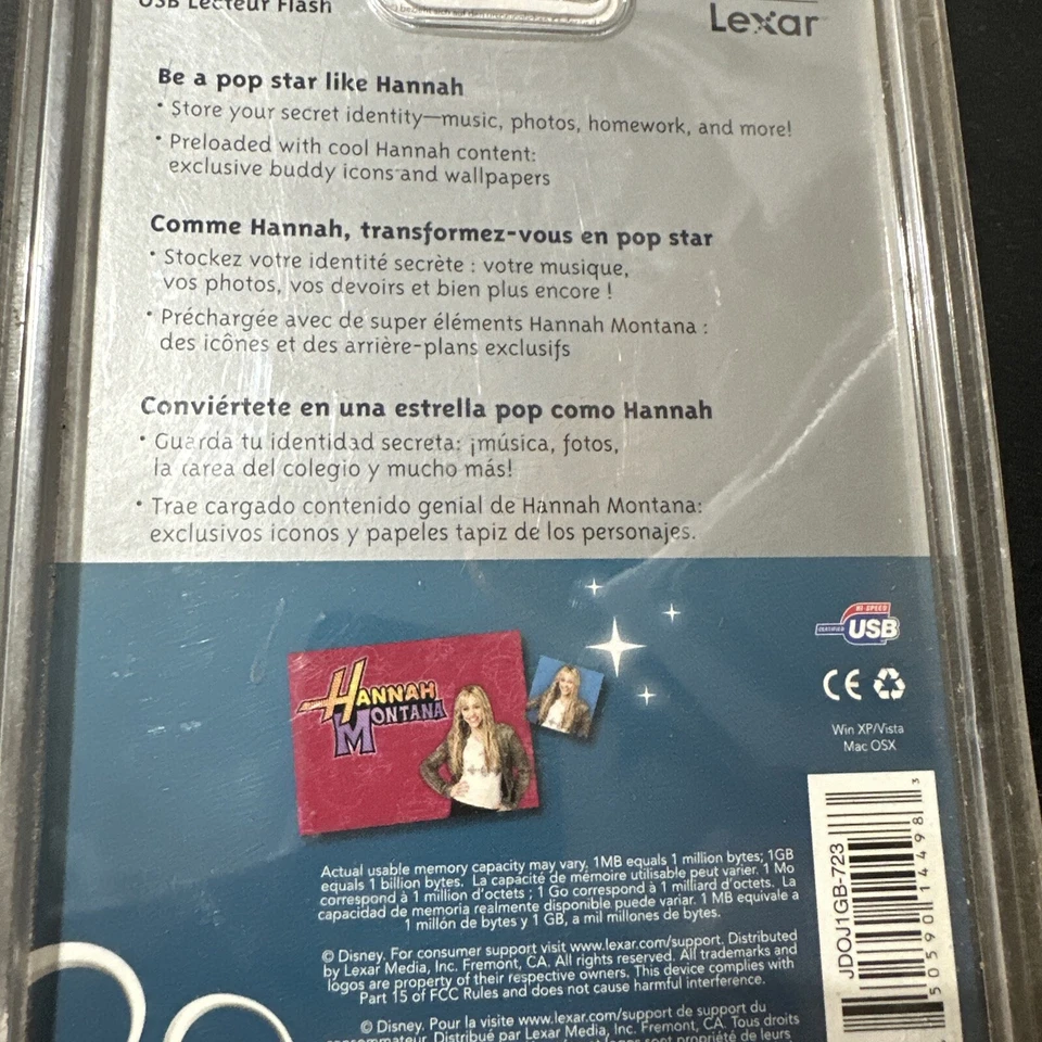 Hannah Montana 1gb usb flash drive Bracelet. Rare - NIP - Loaded W/ HM CONTENT - Image 3 of 4