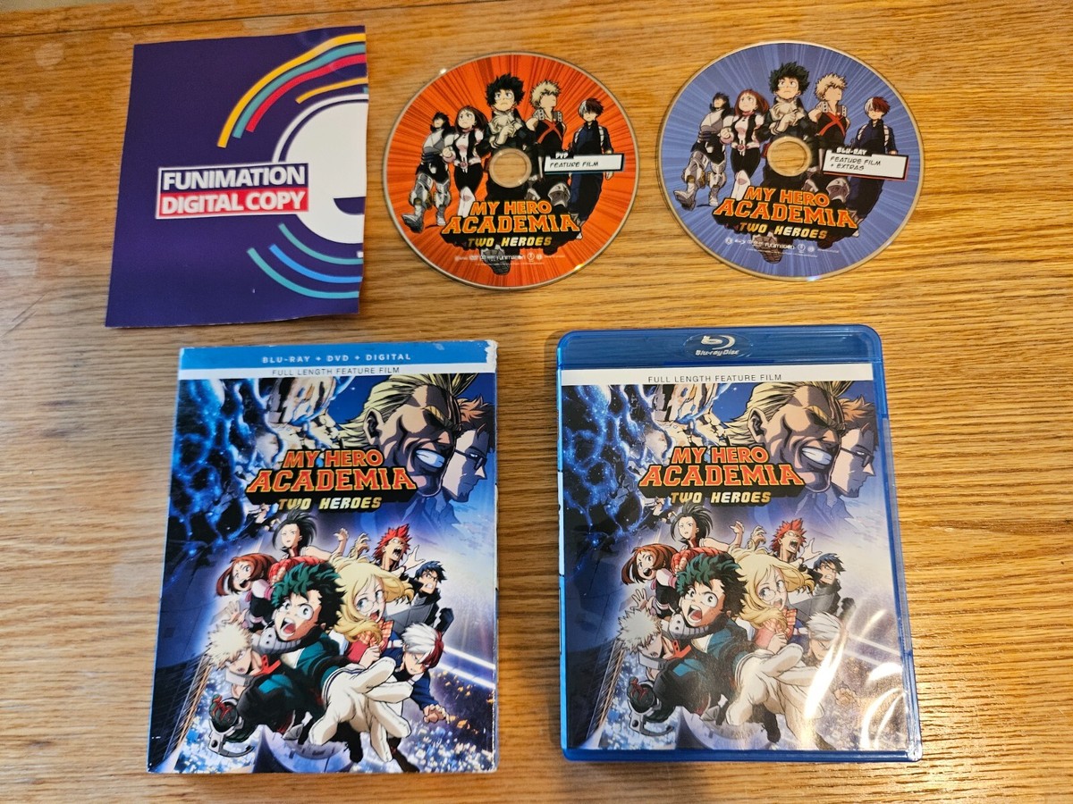 WORKING My Hero Academia: Two Heroes Blu-ray DVD Combo Anime FREE