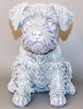 Schnauzer Sculpture Pet Memorial Unique Garden Statue Dog Animal Grave Ornament