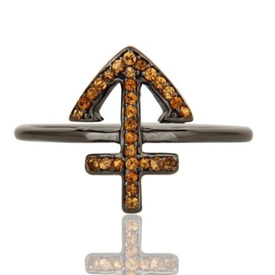 #ad #ad Black Rhodium Anchor Spessartite Black Rings Sterling Silver Ocean Life Jewelry $42.25