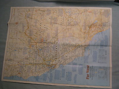 FAR WEST MAP THE MAKING OF AMERICA + HISTORY National Geographic April 1984