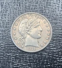 1911 50c Barber Silver Half Dollar - Nice Detail - Cleaned