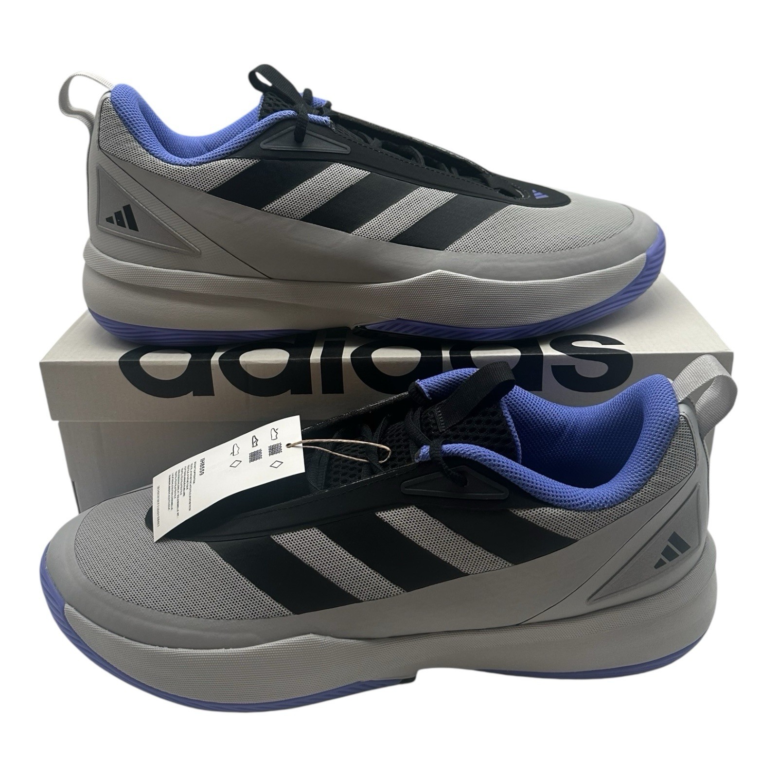 Men's Size 13 Grey/black Blue Sneakers Ih8559