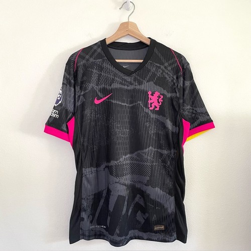 Nike Chelsea FC Player Jersey 27 Gusto No Room For Racism Black Pink Large NWT - Picture 2 of 16