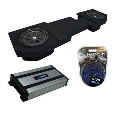 2002-2018 Dodge Ram Quad or Crew Kicker Comp C10 Dual 10'' Sub Box HA-A800.1 Amp