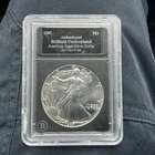 1987 1 oz Silver American Eagle (Brilliant Uncirculated) Bradford Exchange Slab