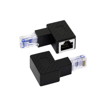 Down Winkel Ethernet Adapter, 90 Grad RJ45 Stecker auf Buchse Verlängerung Cat6 LAN