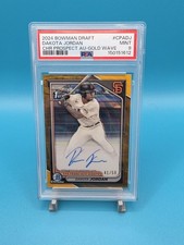 Dakota Jordan /50 Gold Wave Auto PSA 9 -  2024 Bowman Draft Chrome - SF Giants