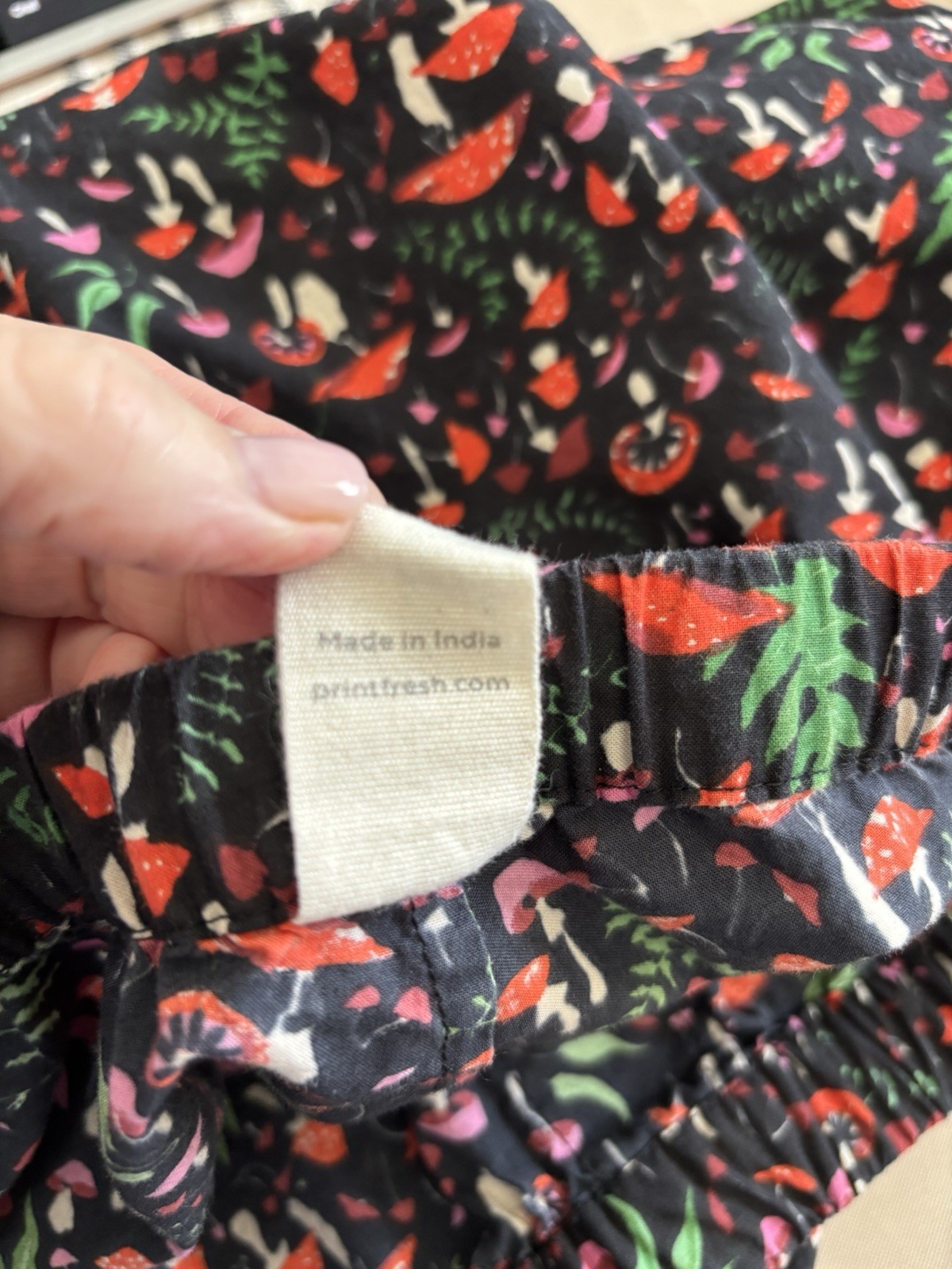 Printfresh Toadstool Pajama Pants Small S Black R… - image 6