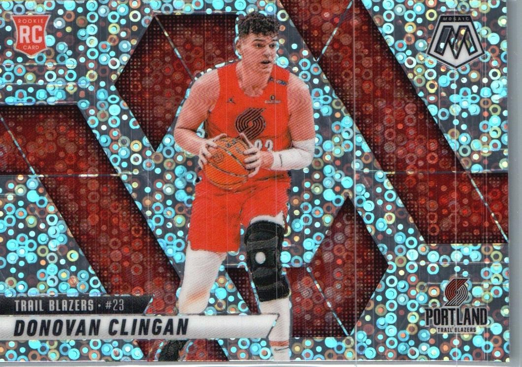 2024-25 Panini Mosaic #246 Donovan Clingan Fast Break Silver Mosaic