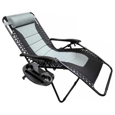 Trappers Peak Padded Zero Gravity Chair with Removable Pillow and Side Table