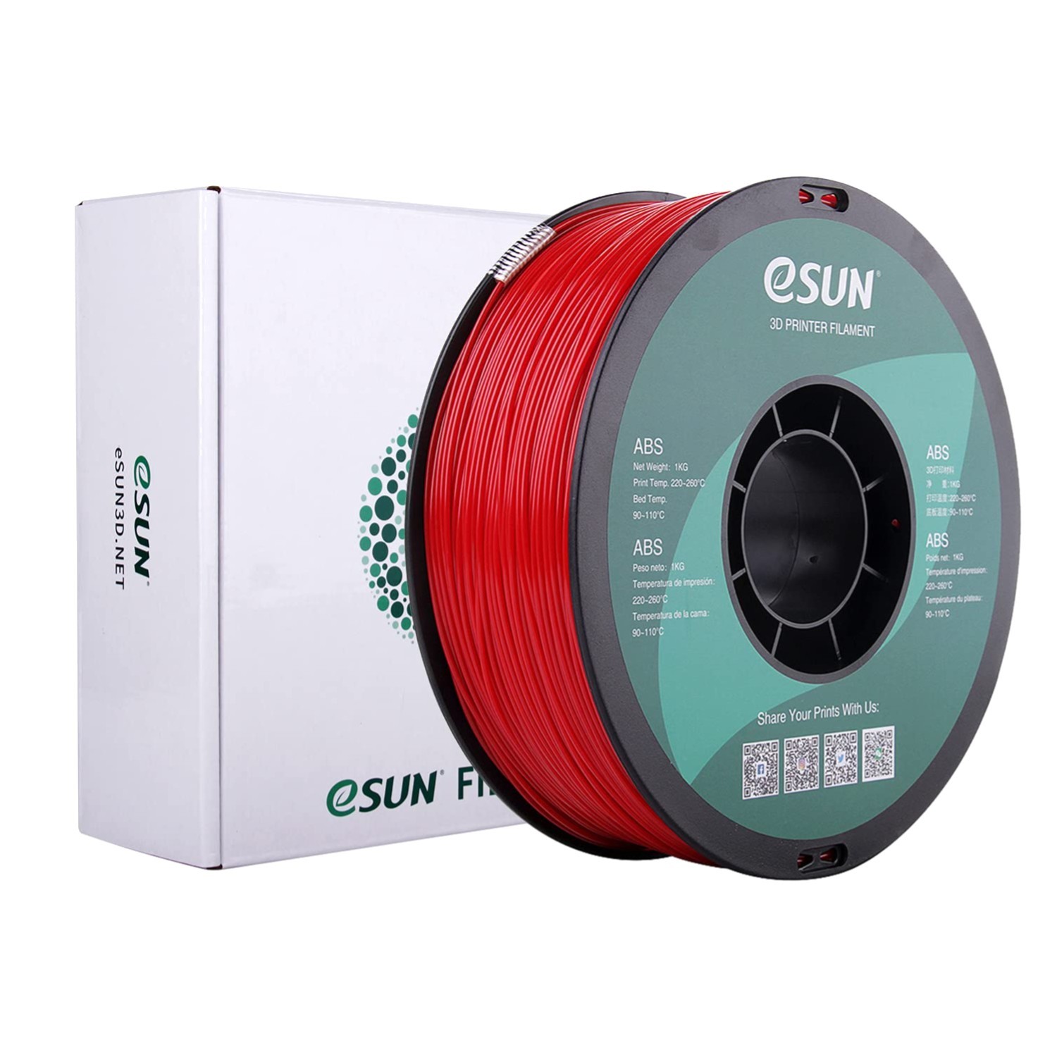 ABS+ Filament 1.75 mm, 3D Printer Filament ABS Plus, Dimensional Accuracy +/-...