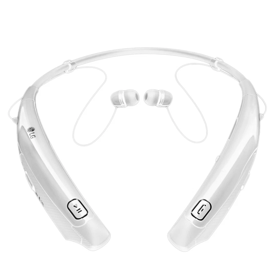 NEW LG HBS-770 V2 Tone Pro Wireless Headphones Neckban Bluetooth (White) - Image 2 of 3