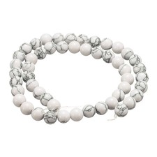 50pcs White Turquoise Natural Stone Beads 6mm Round Loose Bead