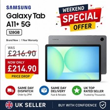 New Samsung Galaxy Tab A11 Plus 128GB WIFI+5G Unlocked Android Sealed UK Seller