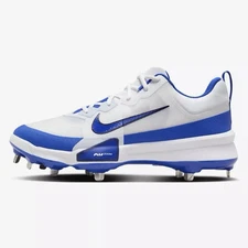 Nike Force Zoom Trout 9 Metal Baseball Cleats White Blue FB2907-101 Men Size 7.5