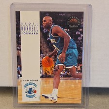 SkyBox 1993-94 Premium Scott Burrell Charlotte Hornets Rookie Card #201 NBA. rookie card picture