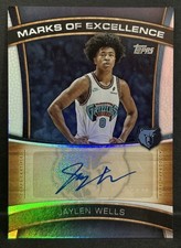 2025-26 Topps Basketball Grizzlies Jaylen Wells Mark Of Excellence Auto Foil