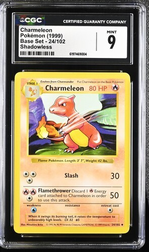 Charmeleon (Shadowless) graded CGC 9 for sale on eBay