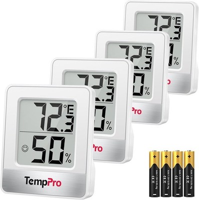 TP49 4 Pieces Digital Hygrometer Indoor Thermometer Humidity Meter Mini Hygro...