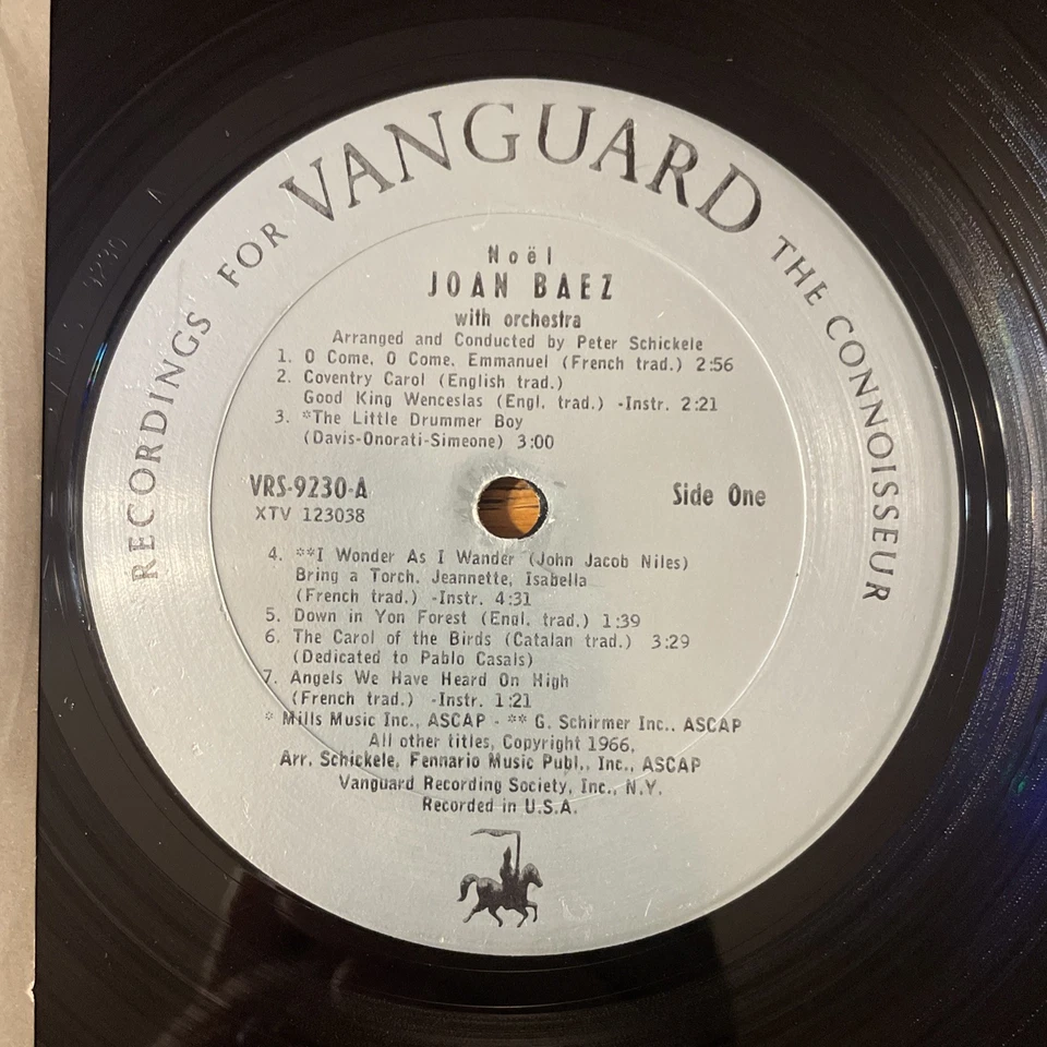 Joan Baez / Noel LP Vanguard Christmas Holiday Mono + Inner VG+!!!! Foto 3 de 4