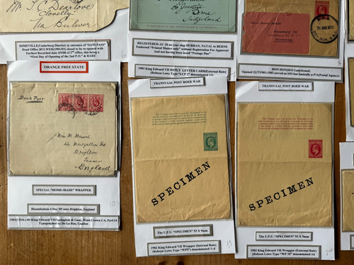 SOUTH AFRICAN PROVINCES - WRITTEN UP QV - EDVII POSTAL HISTORY x 15 WRAPPERS etc - Picture 3 of 5