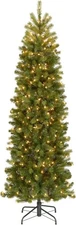 National Tree Company 6.5 ft Pre-Lit Downswept Douglas Fir 6ft 6in, Green