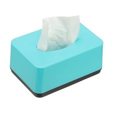 Tissue Box Cover, Plastic Rectangle Modern Tissue Box Holder, Peacock Blue