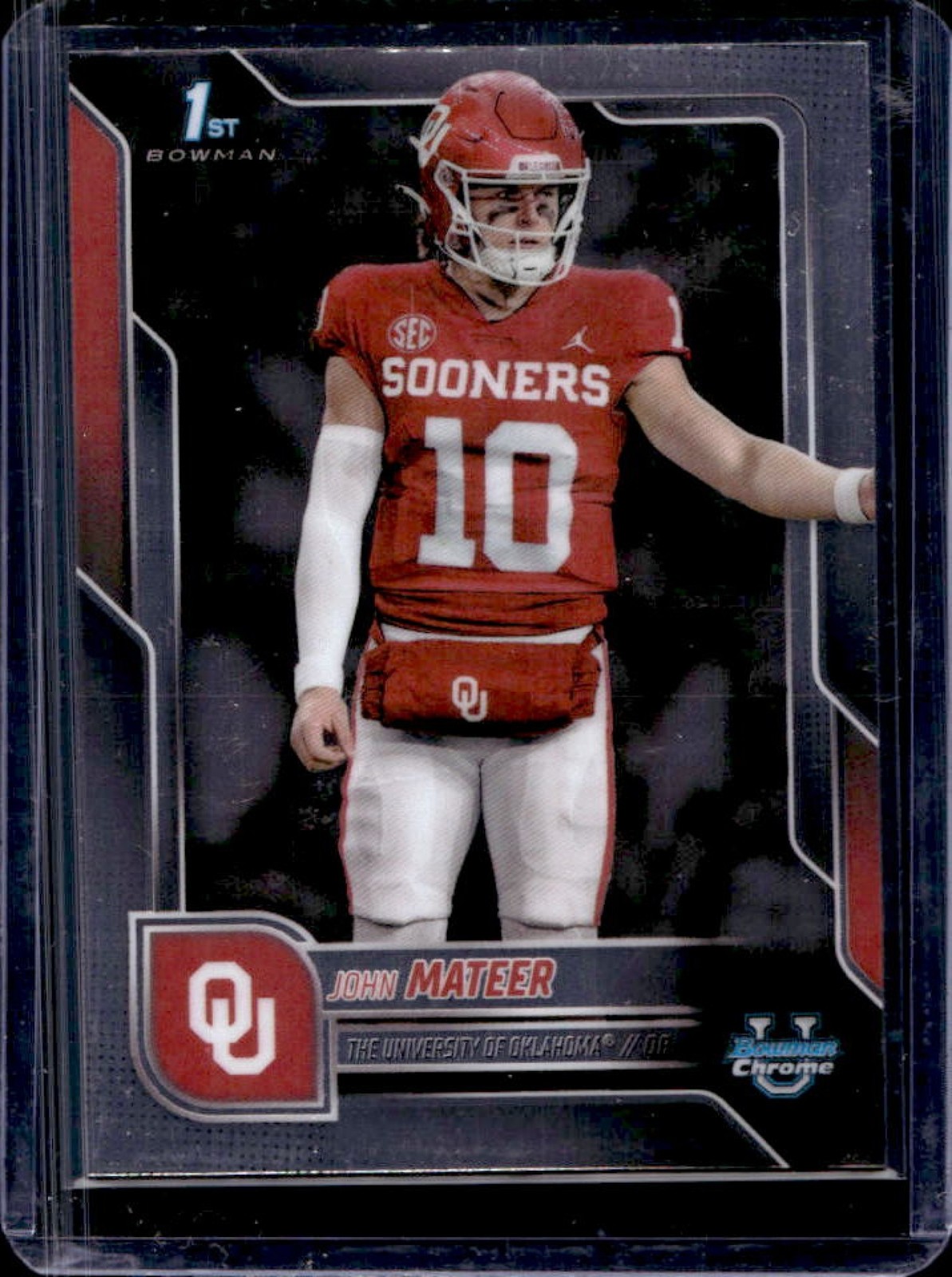 2025 Bowman Chrome U John Mateer 1st #1 Sooners