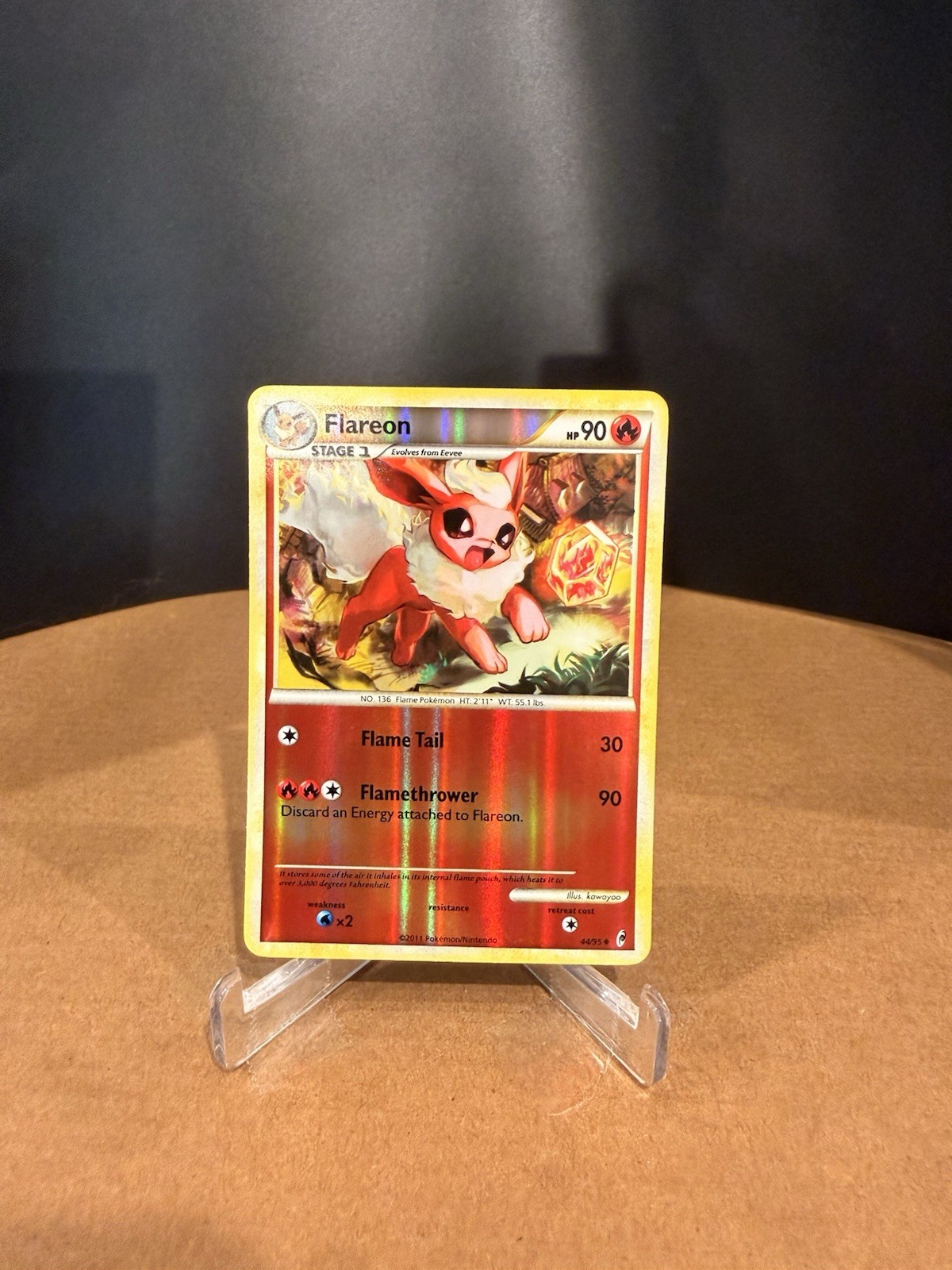 Pokémon TCG Flareon 44/95 Call of Legends 2011 Reverse Holo Card Near Mint