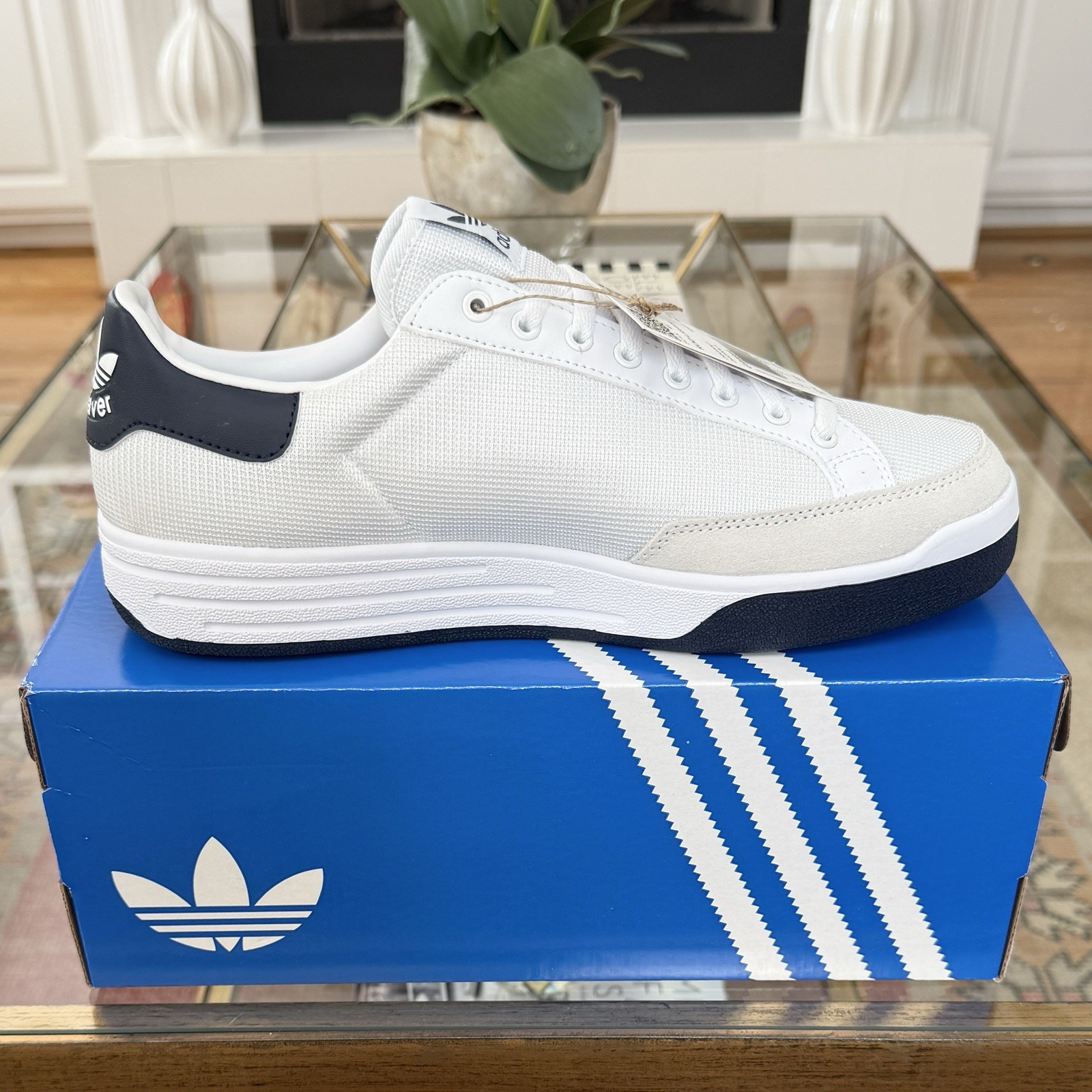 Size 10.5 - adidas Rod Laver  Cloud White/Collegiate Navy -G99864 -SAME DAY SHIP image 2