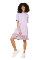 Trendyol Damen Gewebtes Detailliertes Gestricktes Kleid Dress, Lila, XS EU