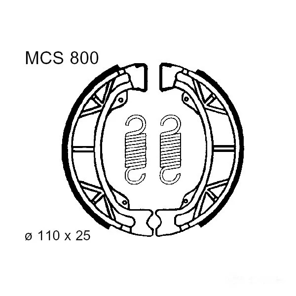 Bremsbacken Hinten TRW MCS800 FüR Honda Z 50 J Monkey Bj 1979-85-image