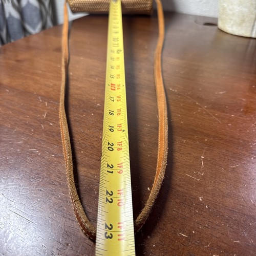 Bandolera de ratán Bolso de mimbre Cartera Floral Forrada Cuero Borde Boho Paja Bali - Imagen 11 de 22