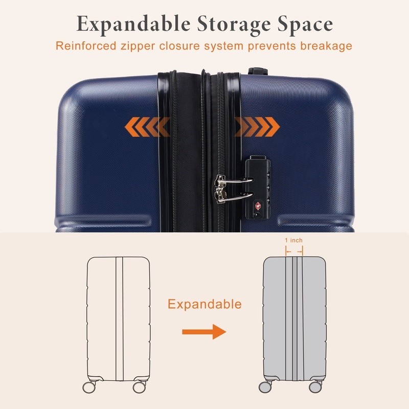Hardside Spinner Luggage 28 inch Expandable TSA Lock 360&deg; Wheels Travel