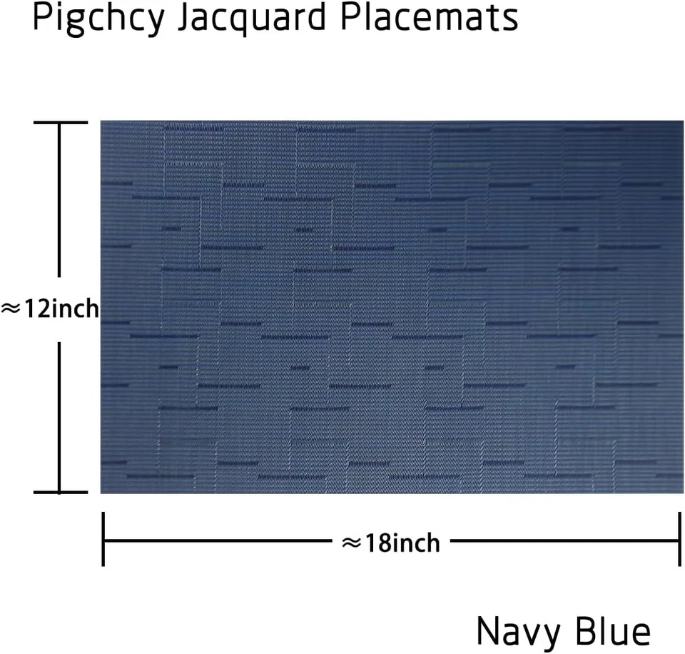 Manteles individuales de plástico PIGCHCY, lavables duraderos 4 piezas, azules - medianoche  Foto 2 de 4