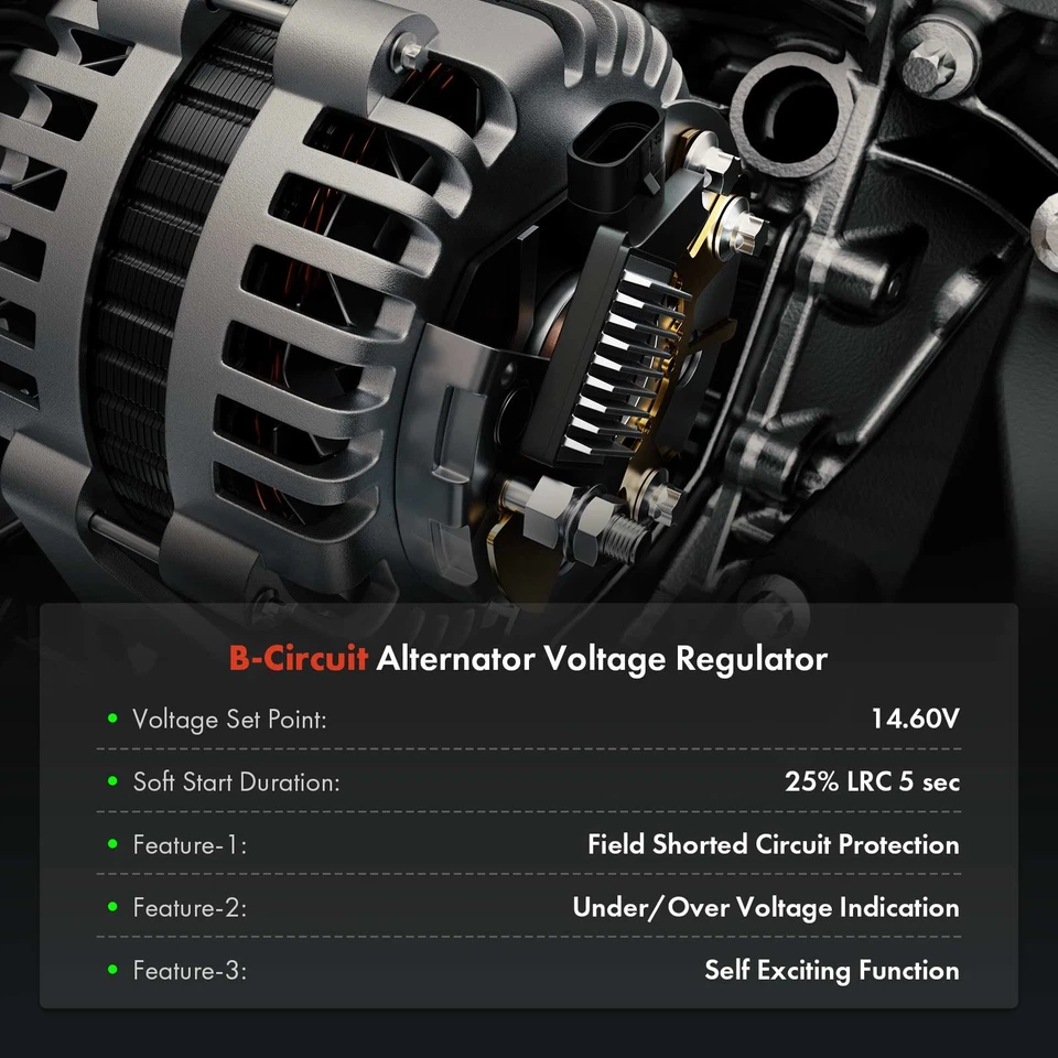 Regulador de voltaje del alternador 14,60 V para ALFA ROMEO Giulietta FIAT Doblo Ducato Foto 2 de 4