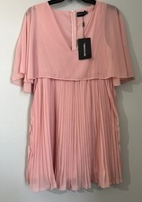 Pretty Little Thing Pink Women’s Skater Dress Size Uk 14