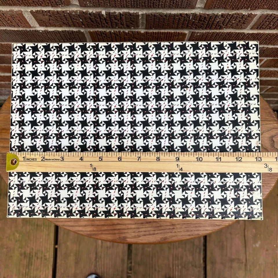 Punch Studio Vintage Lembrança Caixa de Bugigangas 13 x 7 x 6 Padrão Geométrico Floral - Imagem 2 de 4