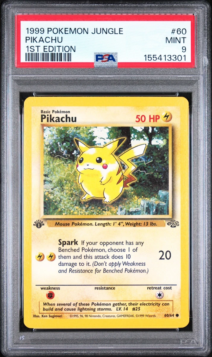 Pikachu Pokémon TCG Grade 9 Jungle Individual Collectible Card