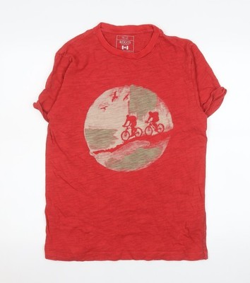 Rotes T-Shirt Herren UK Größe XS