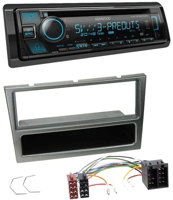 Kenwood Bluetooth USB CD MP3 DAB Autoradio für Opel Corsa C ISO 2000-2004 alumin - Bild 1 von 4