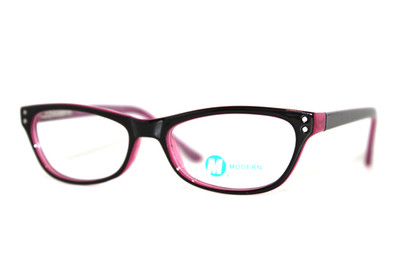 NEW MODERN OPTICAL ADORABLE BLACK PLUM AUTHENTIC EYEGLASSES FRAMES 47-15-135MM
