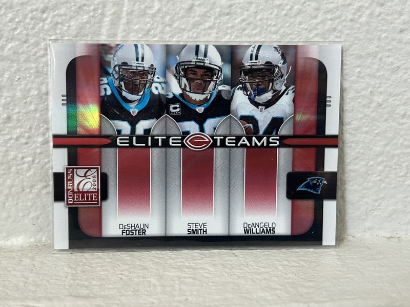 Steve Smith & DeShaun Foster & DeAngelo Williams 2008 Donruss Elite /400 NFL