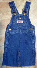 Vtg Liberty Blue Denim Overalls Toddler Size 24 Months Snap Leg Closure USA Made