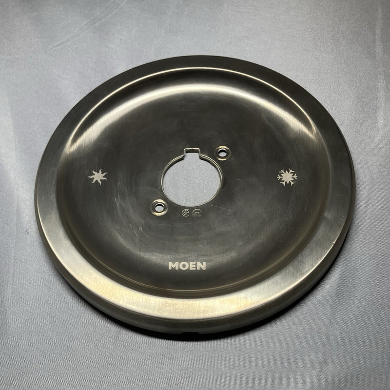 Moen Brushed Nickel Round Shower Escutcheon Plate 7in Display Piece 