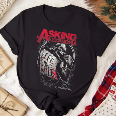 Hot Life Gone Wild Asking Alexandria Gifts All Size T- Shirt Black NZ403